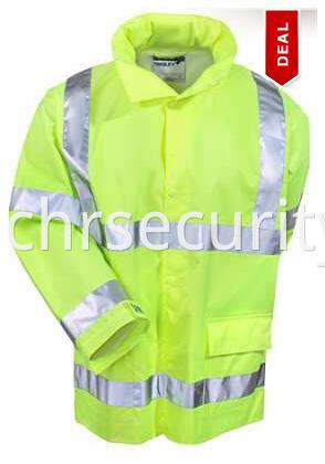 Men's High-Visibility Yellow Green Waterproof Work Jacket